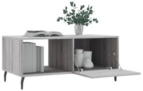 Tavolino da Salotto Grigio Sonoma 90x50x40 cm Legno Multistrato