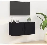 Mobile Porta TV a Parete Nero 80x34,5x40 cm 816625