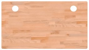 Piano scrivania 100x60x4 cm in legno massello di faggio