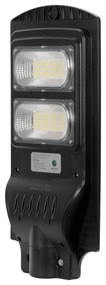 Armatura Stradale Solare 60W 5.000k Luce Minima + Sensore di Mov. Aut. 10h LED Lumileds Colore Bianco Freddo 5.000K