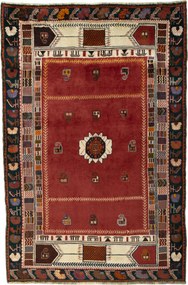 Shiraz Tappeto persiano 130 x 200 Rosso (Iran) Annodato A Mano