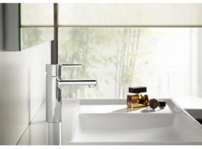 Roca A5A3296C00 - Miscelatore monocomando per lavabo NAIA con piletta, 16,7 cm, cromo lucido