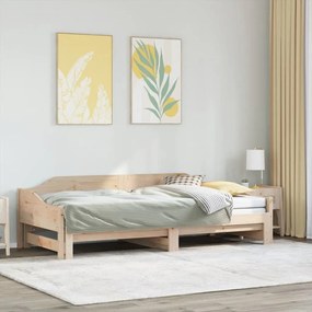 Divano letto con letto estraibile 90x190 cm legno massello pino