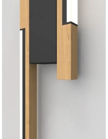 Wofi 4031-206- LED Applique dimmerabile PALERMO 11W/230V in legno di gomma