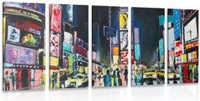 Quadri 5 pezzi – New York colorata