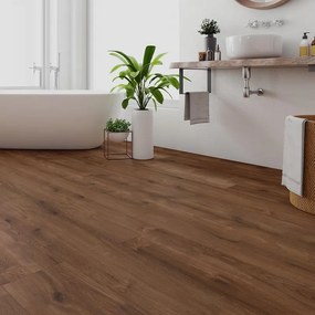 Pavimento laminato passaggio intenso ARTENS H20 Grandis noce scuro resistente all'acqua 72 ore, 3.019 m²