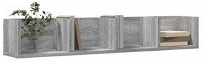 Mobili parete 2 pz grigio sonoma 99x18x16,5cm legno multistrato