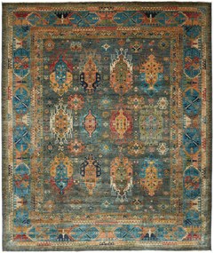 Samarkand Tappeto orientale 250 x 290 Verde (Pakistan) Annodato A Mano