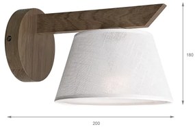 Brilagi - Lampada da parete LED ANTHONY 1xE14/40W/230V noce/bianco