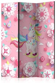Paravento Unicorn on Flowerbed [Room Dividers]
