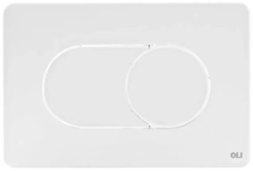 Placca di comando Oli Salina Dual bianca 21,5 cm in ABS con doppio scarico ad azionamento pneumatico