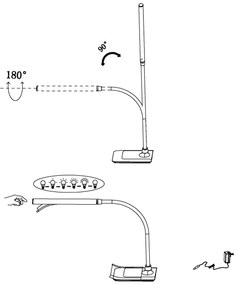 Eglo 96435 - Lampada LED da tavolo LAROA LED/3,5W/230V bianco