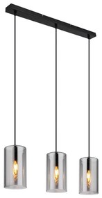 Globo 21002-3H - Lampadario a sospensione con filo OLLY 3xE14/25W/230V nero