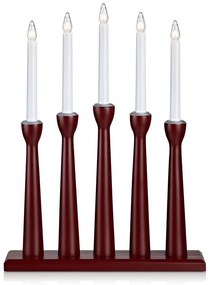 Markslöjd 704176 - Candelabro di Natale MASESKÄR 5xE10/3W/230V rosso
