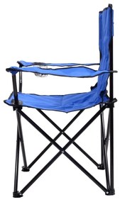Sedia da campeggio pieghevole blu