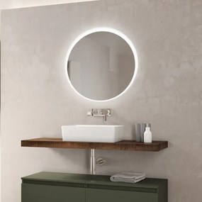 Specchio da bagno tondo Retroilluminato a Led 70x70 cm
