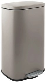 Cestino per la spazzatura grigio tortora in acciaio con pedale 50 l Akira – Spirella
