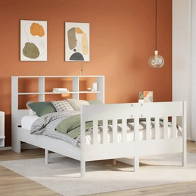 Giroletto Senza Materasso Bianco 160x200 Cm Legno Massello Pino /