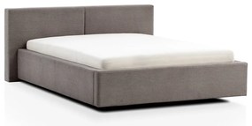 Letto matrimoniale imbottito marrone chiaro con contenitore con rete inclusa 180x200 cm Cube – Meise Möbel