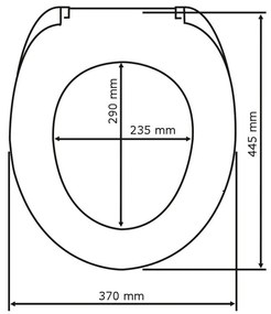 Sedile per wc bianco con chiusura facilitata , 44,5 x 37 cm Bilbao - Wenko