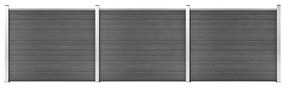 Set Pannelli Di Recinzione İn Wpc 526x146 Cm Nero /