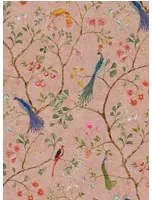 Rebel Walls Carta da parati panoramica Songbirds - Pink