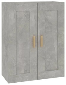 Mobile a parete grigio cemento 69,5x32,5x90cm legno multistrato