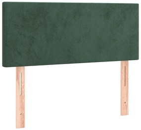 Testiera a led verde scuro 90x5x78/88 cm in similpelle