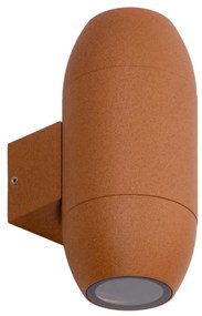 Applique Ovale Bidirezionale IP65 GU10 per esterni, Grande - Corten Colore del corpo Corten