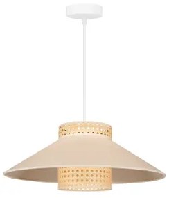 Duolla - Lampadario a sospensione con filo RIO RATTAN 1xE27/15W/230V diametro 45 cm beige/rattan