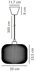 Nordlux - Lampadario a sospensione con filo MILFORD 1xE27/40W/230V diametro 30 cm