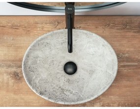 REA-U0165 - Lavabo da appoggio SOFIA 34,5x41 cm ceramica/pietra chiara