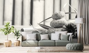 Carta da parati – Natura morta wellness in bianco e nero