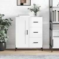 Credenza 69,5x34x90 cm in Legno Multistrato Bianco Lucidocod mxl 104099