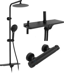 Set doccia con termostato Rea MIKE Black