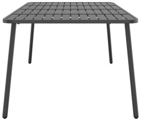 Tavolo da Giardino Antracite 200x100x71 cm Acciaio