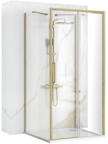 Cabina Doccia A Parete REA Rapid Slide  Brush Gold