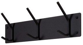 Appendiabiti da parete in metallo nero Fusion - Spinder Design