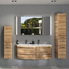 Colonna per mobile bagno image PELIPAL 1 cassetto 2 ante P 33 x L 30 x H 121 cm marrone mdf