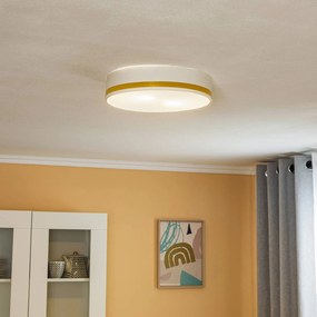 Argon Plafoniera Amore, strisce dorate, bianco, Ø 35 cm