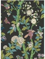 GP & J Baker Carta da parati Eldon - Charcoal/ Emerald