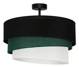 Duolla - Lampadario a plafone TRIO 1xE27/15W/230V diametro 45 cm nero/verde/bianco