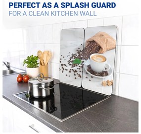 Coperchi per stufe in vetro temperato in set da 2 52x30 cm Café Aromatica - Maximex