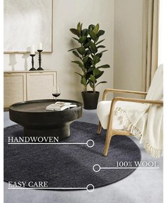 Tappeto rotondo grigio scuro in lana tessuto a mano ø 160 cm Francois - Villeroy&amp;Boch