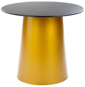 Tavolino metallo nero e oro ⌀ 56 cm KERANG Beliani