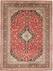 Kashan Tappeto 410x300 Rosso (Iran) Annodato A Mano