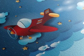 Quadro su tela – Volo con aeroplanino