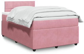 Giroletto A Molle Con Materasso Rosa 120x190 Cm İn Velluto /