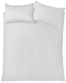 Set copripiumino e federa bianco in raso di cotone per letto matrimoniale e per letto esteso 230x220 cm Cotton Sateen – Bianca
