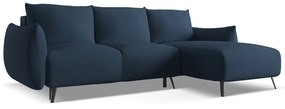 Divano angolare blu (con penisola a destra) Malie – Makamii